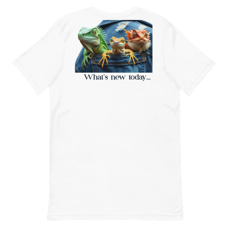 WildWearPrint™ Short Sleeve T-shirt Giftable Summer Unisex Reptiles Behind