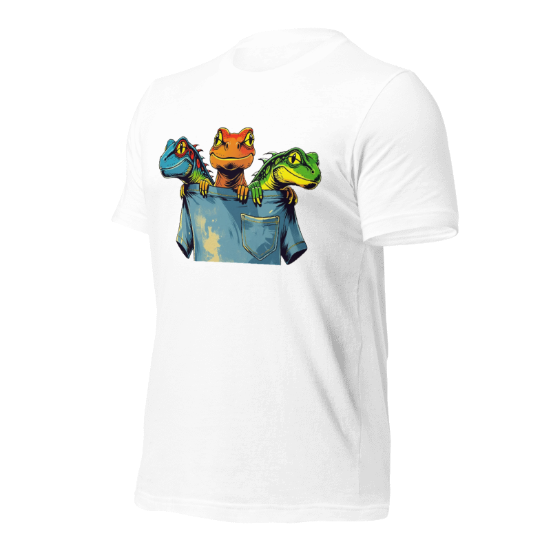 WildWearPrint™ Short Sleeve T-shirt Giftable Summer Unisex Reptiles Behind
